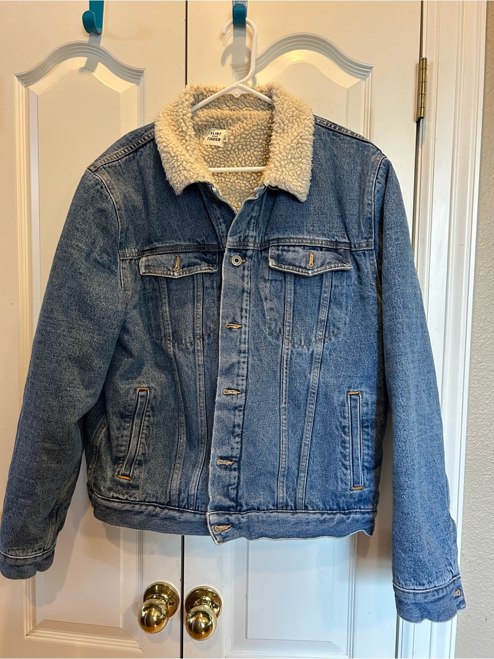 Flint and Tinder Huckberry denim Sherpa trucker jacket